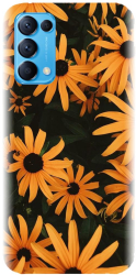 Husa din silicon compatibila cu Oppo Reno 5 4g /5g /5K - model Yellow Flowers 