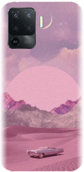 Husa din silicon compatibila cu Oppo Reno 5 Lite - model Collage Pink 