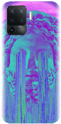 Husa din silicon compatibila cu Oppo Reno 5 Lite - model Glitch 