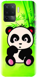 Husa din silicon compatibila cu Oppo Reno 5 Lite - model X Cute Panda 