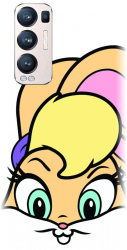 Husa din silicon compatibila cu Oppo Reno 5 PRO PLUS - model Lola Bunny 