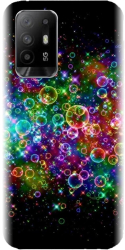 Husa din silicon compatibila cu Oppo Reno 5Z 5g - model Rainbow Colored Soap Bubbles 