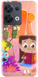 Husa din silicon compatibila cu Oppo Reno 8 5G Global - model Robots illustration 