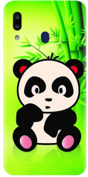 Husa din silicon compatibila cu Samsung Galaxy M10s - model X Cute Panda 