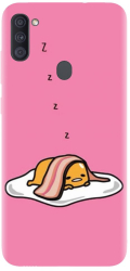 Husa din silicon compatibila cu Samsung Galaxy M11 - model Sleeping Egg 
