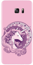 Husa din silicon compatibila cu Samsung Galaxy S7 Edge - model Purple Unicorn 