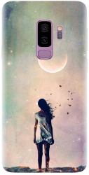 Husa din silicon compatibila cu Samsung Galaxy S9 Plus - model Alone Woman 