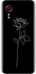 Husa din silicon compatibila cu Samsung Galaxy Xcover 5 - model Black Rose 