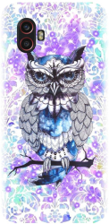 Husa din silicon compatibila cu Samsung Galaxy Xcover Pro 2 - model Abstract Owl 