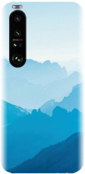 Husa din silicon compatibila cu Sony Xperia 1 III - model Blue Mountain Crests 