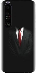 Husa din silicon compatibila cu Sony Xperia 1 III - model Mystery Man In Suit 