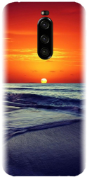 Husa din silicon compatibila cu Sony Xperia 1 - model Ocean Sunset 