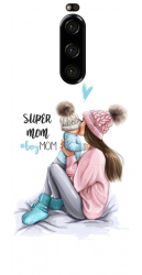 Husa din silicon compatibila cu Sony Xperia 1 - model Super mama 