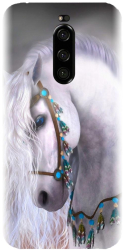 Husa din silicon compatibila cu Sony Xperia 1 - model White Horse 