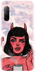 Husa din silicon compatibila cu Sony Xperia 10 II - model Trippy Evil Mode 