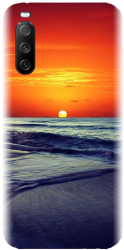 Husa din silicon compatibila cu Sony Xperia 10 III - model Ocean Sunset 