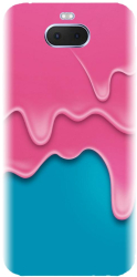 Husa din silicon compatibila cu Sony Xperia 10 Plus - model Pink Liquid Dripping