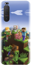 Husa din silicon compatibila cu Sony Xperia 5 II - model MInecfraft 2 
