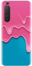 Husa din silicon compatibila cu Sony Xperia 5 II - model Pink Liquid Dripping