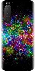 Husa din silicon compatibila cu Sony Xperia 5 II - model Rainbow Colored Soap Bubbles 