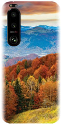 Husa din silicon compatibila cu Sony Xperia 5 III - model Autumn Mountain Fall Rusty Forest 