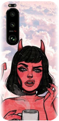 Husa din silicon compatibila cu Sony Xperia 5 III - model Trippy Evil Mode 
