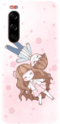 Husa din silicon compatibila cu Sony Xperia 5 - model Cute Couple 