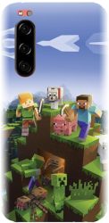 Husa din silicon compatibila cu Sony Xperia 5 - model MInecfraft 2 