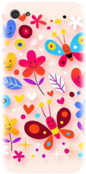 Husa din silicon compatibila cu Sony Xperia E3 - model Butterfly 002 