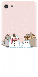 Husa din silicon compatibila cu Sony Xperia E3 - model Cat And Snowman 