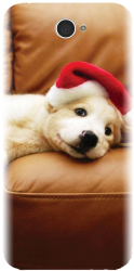 Husa din silicon compatibila cu Sony Xperia E4 - model Christmas Puppy 