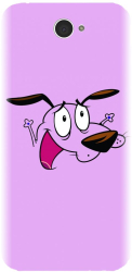 Husa din silicon compatibila cu Sony Xperia E4 - model Courage The Cowardly Dog 