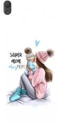 Husa din silicon compatibila cu Sony Xperia E5 - model Super mama 