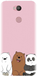 Husa din silicon compatibila cu Sony Xperia L2 - model Cei 3 panda 