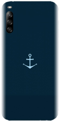 Husa din silicon compatibila cu Sony Xperia L4 - model Blue Navy Anchor Illustration 