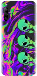 Husa din silicon compatibila cu Sony Xperia L4 - model Trippy Aliens 