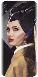 Husa din silicon compatibila cu Sony Xperia M4 - model Girl With A Pearl 