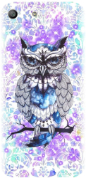 Husa din silicon compatibila cu Sony Xperia M5 - model Abstract Owl 