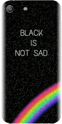 Husa din silicon compatibila cu Sony Xperia M5 - model Black Is Not Sad 