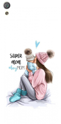 Husa din silicon compatibila cu Sony Xperia XA - model Super mama 