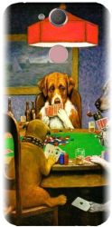 Husa din silicon compatibila cu Sony Xperia XA2 - model Dogs Playing Poker 