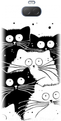 Husa din silicon compatibila cu Sony Xperia XA3 - model Oo Cats 
