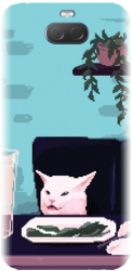 Husa din silicon compatibila cu Sony Xperia XA3 - model Pixel Art Cat Meme 