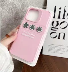 Husa protectie pentru Apple iPhone 13 Liquid Silicone Flippy protectie camera design modern rezistenta la impact roz 