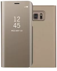 Husa Samsung A71 Flip Cover Oglinda Auriu 