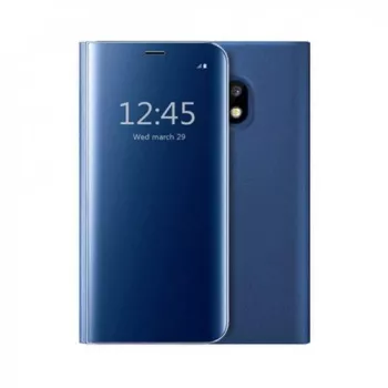 Husa Samsung Galaxy A8 2018 Flip Cover Oglinda Albastru 