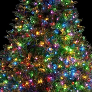 Instalatie Craciun 5 m 50 Led-uri Liniara Rosu/Albastru/Rosu/Verde Flash Transformator Interconectabila Prelungitor 3 m inclus Fir Verde 
