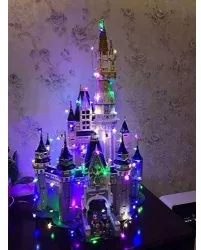 Instalatie de Craciun cu Baterii Tip Liniar 2 jocuri de lumini Fir Cupru 10 m 100 LED -uri Multicolor