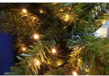 Instalatie de Craciun cu Baterii Tip Liniar 2 jocuri de lumini Fir Verde 10 m 100 LED -uri Alb Cald 