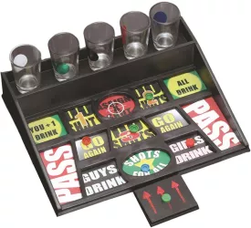 Joc de baut cu banuti Flippy Pahare de Shot din Sticla Incluse distractiv si interactiv 23x28 cm multicolor 